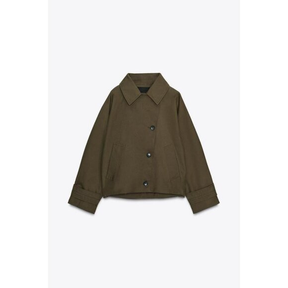 ZARA ZW COLLECTION WATER REPELLENT TRENCH COAT - Picture 8 of 9